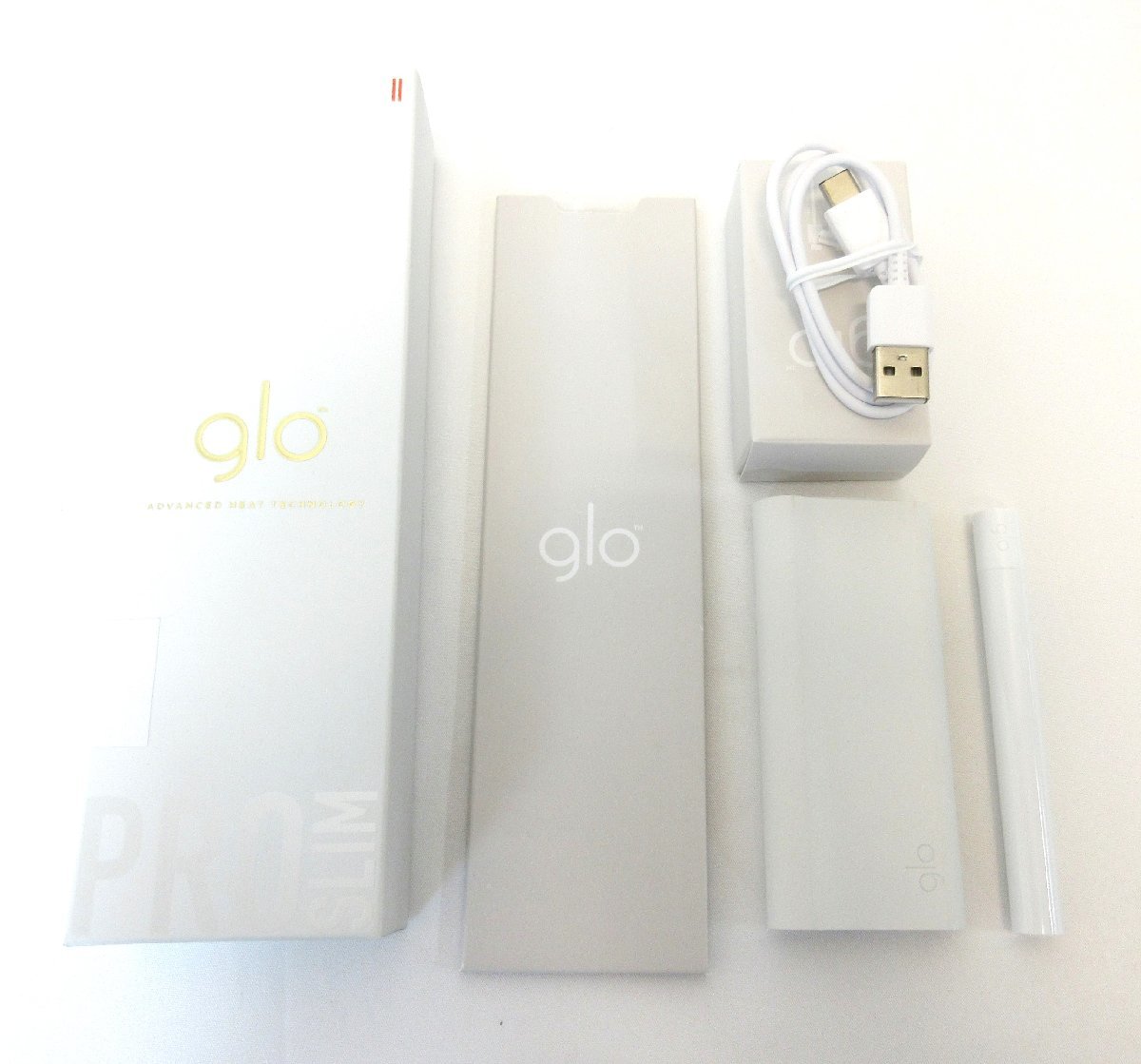 ☆開封未使用☆glo pro slim / グロープロ スリム / 本体 / 加熱式タバコ / glo pro / ホワイト / スターターキット / 名古屋発11-13_画像3