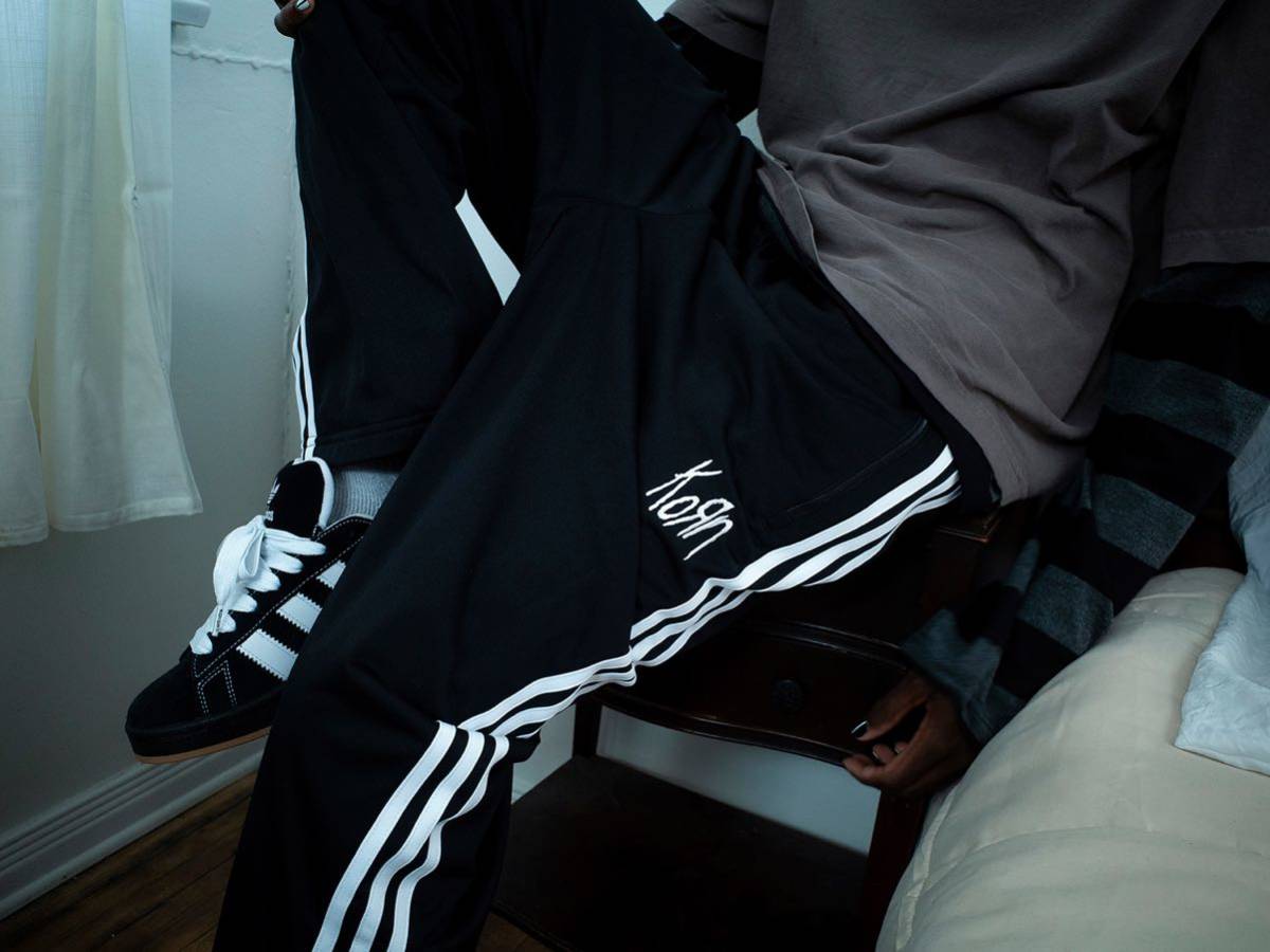 【 Black XL 】adidas korn track pants トラックパンツ_画像1