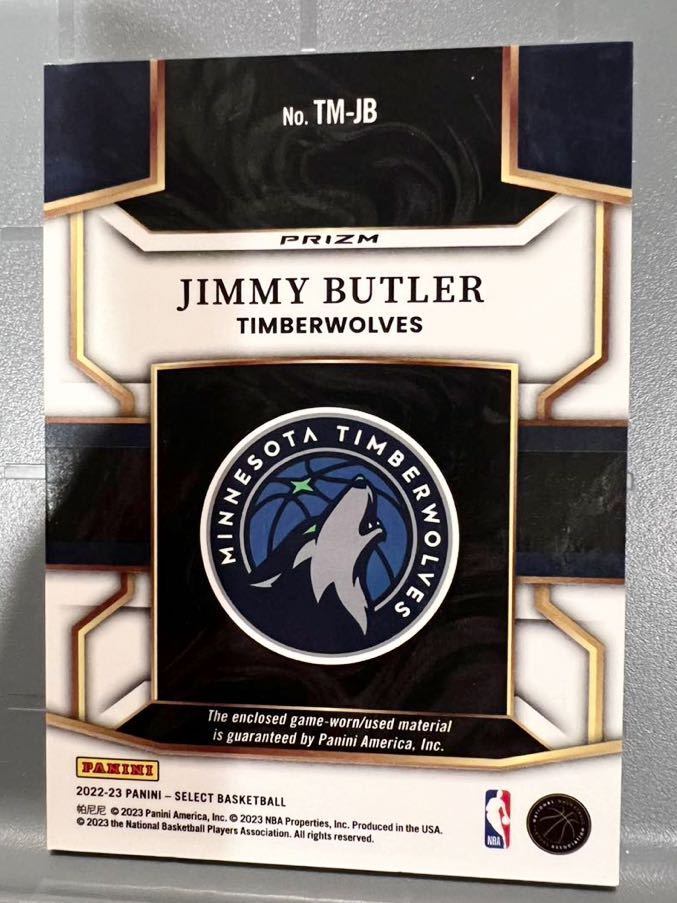 超絶レア Silver Prizm Jumbo Patch 22 Panini Jimmy Butler ジミー・バトラー NBA 実使用 ユニフォーム T-wolves Heat All-star バスケ_画像2