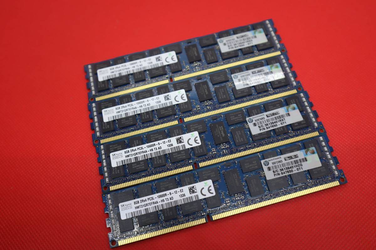 C9413 L ★* (8GB 4枚組) メモリ SK hynix 2Rx4 PC3L-10600R DDR3L ★_画像1