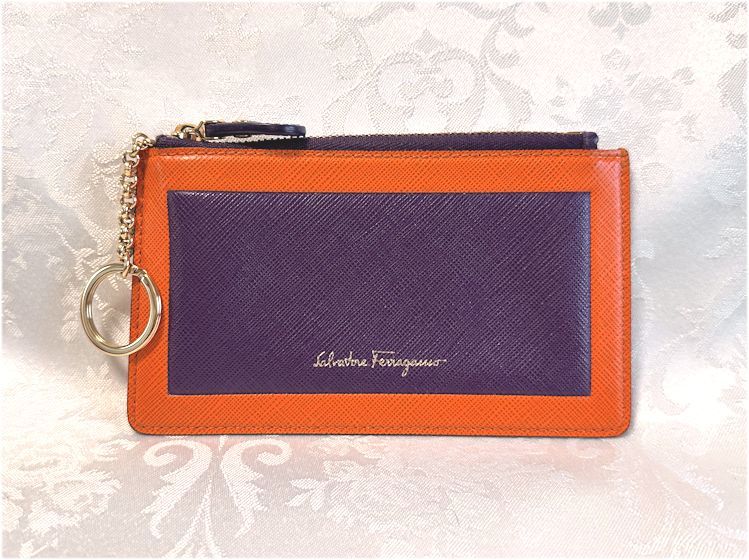 Salvatore Ferragamo フェラガモ★カード・キー・ケース・キーリング付き・カーフレザー★新品同様_画像2