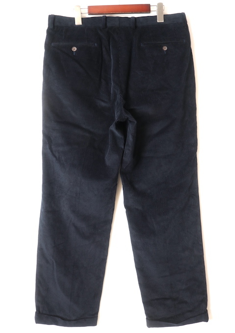 LAUREN RALPH LAUREN# two tuck вельвет брюки темный темно-синий /34 futoshi . Ralph Lauren 