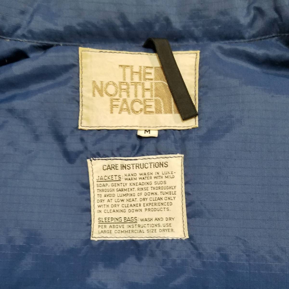 【70S　クリーニング済】　THE NORTH FACE　ノースフェイス　USA製　ダウンベスト　茶タグ　三角ステッチ　リップストップ　茶タグ　M_画像5