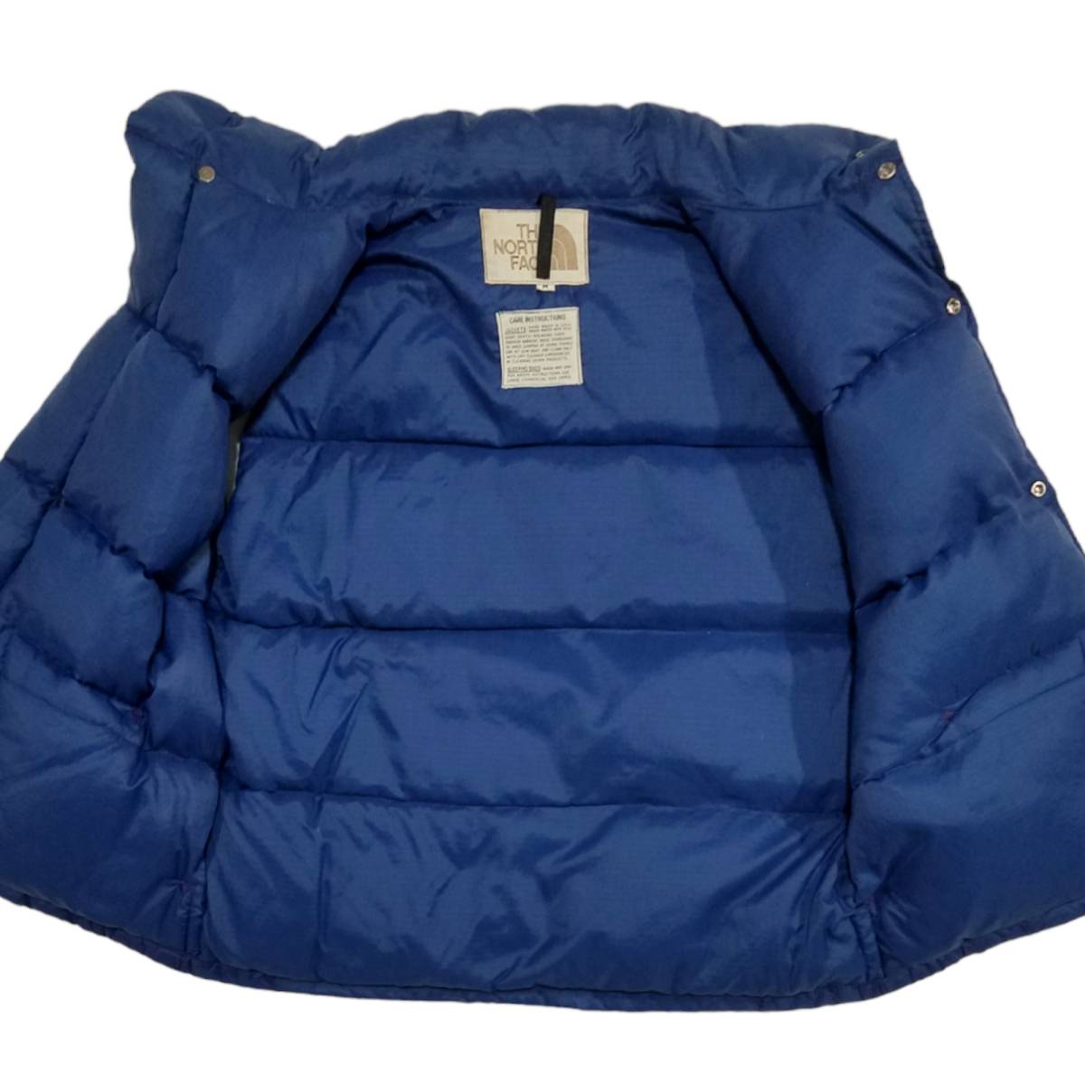 【70S　クリーニング済】　THE NORTH FACE　ノースフェイス　USA製　ダウンベスト　茶タグ　三角ステッチ　リップストップ　茶タグ　M_画像4