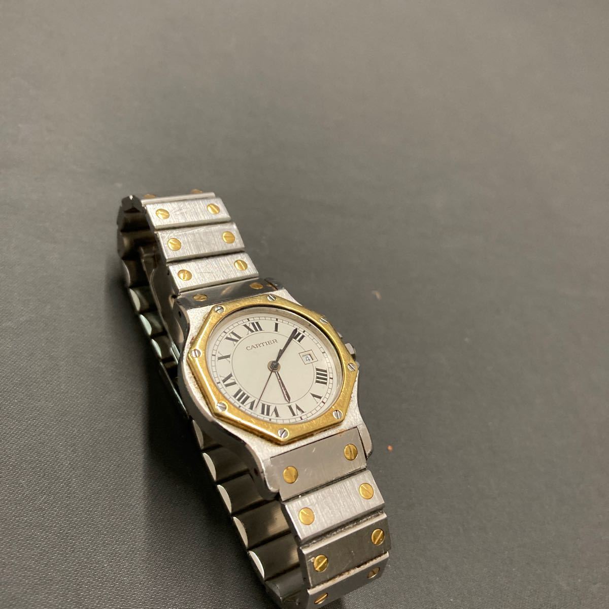 388◆CARTIER オクタゴン　旧型バックル　AC1790gr　OR 0.750　2.65gr　296634459　自動巻　ヴィンテージ_画像8