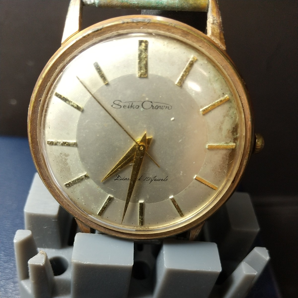 SEIKO Crawn AT vintagewatch セイコー クラウン DIASHOCK 自動巻 アンティーク メンズ腕時計 稼働品 フェースのみ 210 fc-1v_画像4