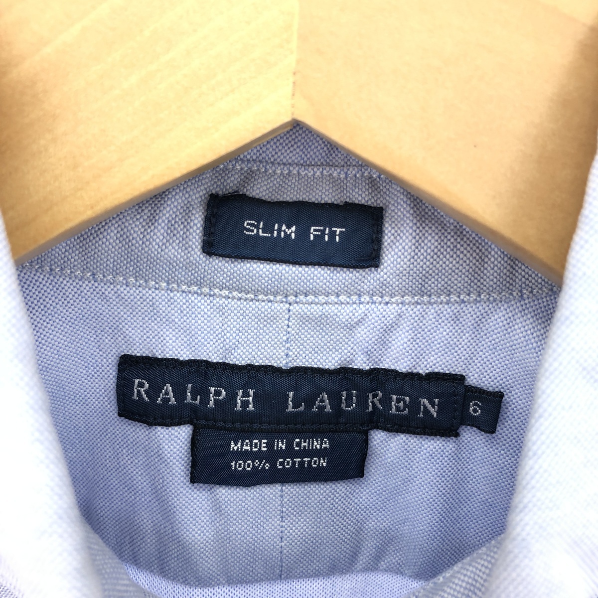 古着 ラルフローレン Ralph Lauren SLIM FIT スリムフィット 長袖 ボタンダウンシャツ レディースM /eaa386380_画像3