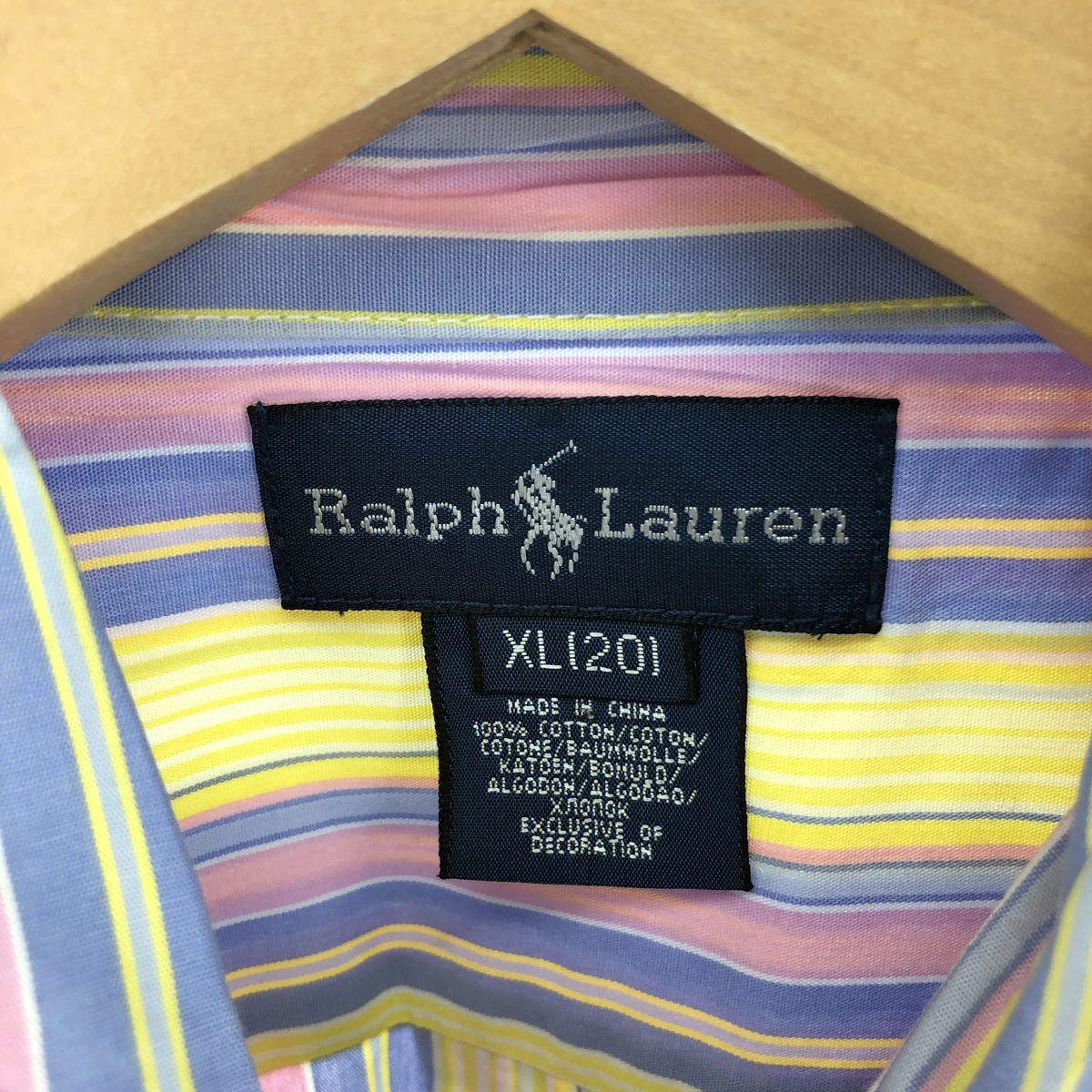 古着 ラルフローレン Ralph Lauren RALPH LAUREN 長袖 ボタンダウンストライプシャツ レディースXL /eaa386378_画像3