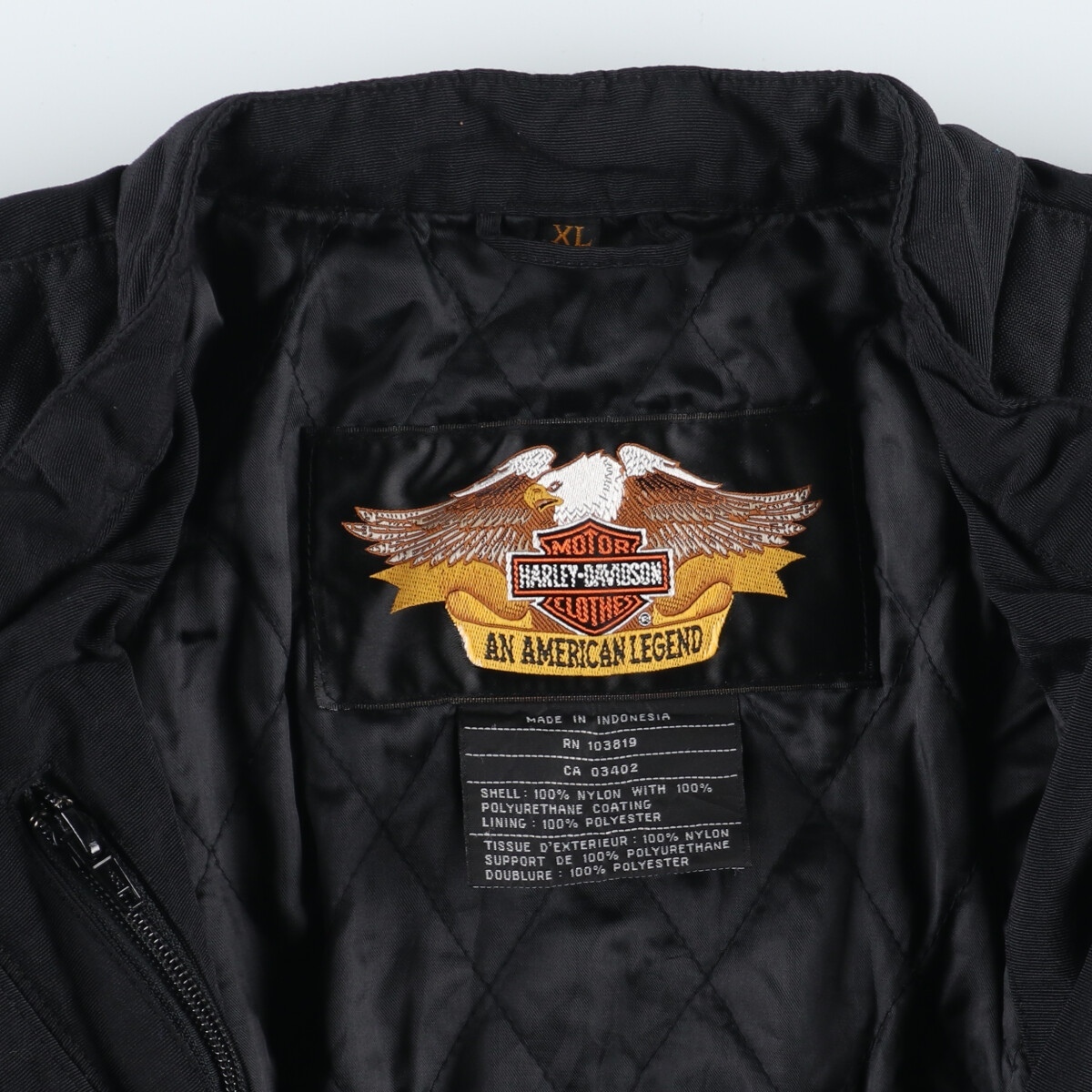 古着 ハーレーダビッドソン Harley-Davidson 袖ワッペン ナイロンレーシングジャケット メンズXL /eaa394033_画像3