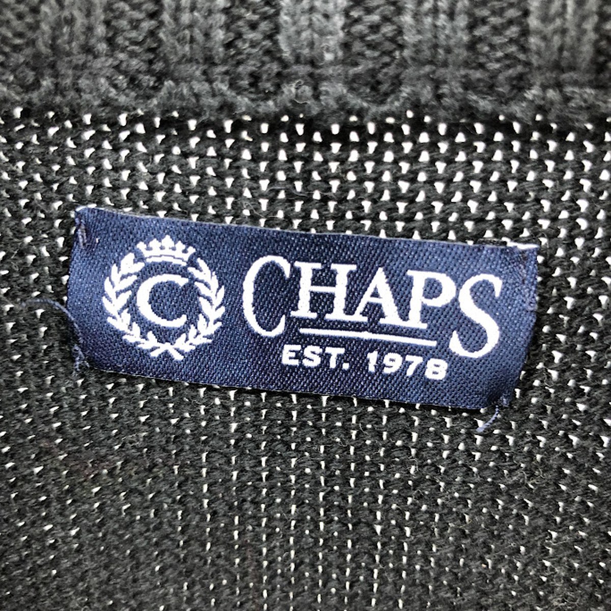 古着 チャップス CHAPS 総柄 フェアアイル柄 コットンニットハーフジップセーター メンズXL /eaa395104_画像3