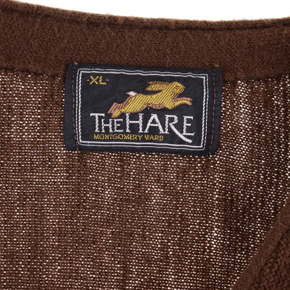 古着 THE HARE アクリルニットカーディガン メンズXL /eaa306172 【SS2312】_画像3