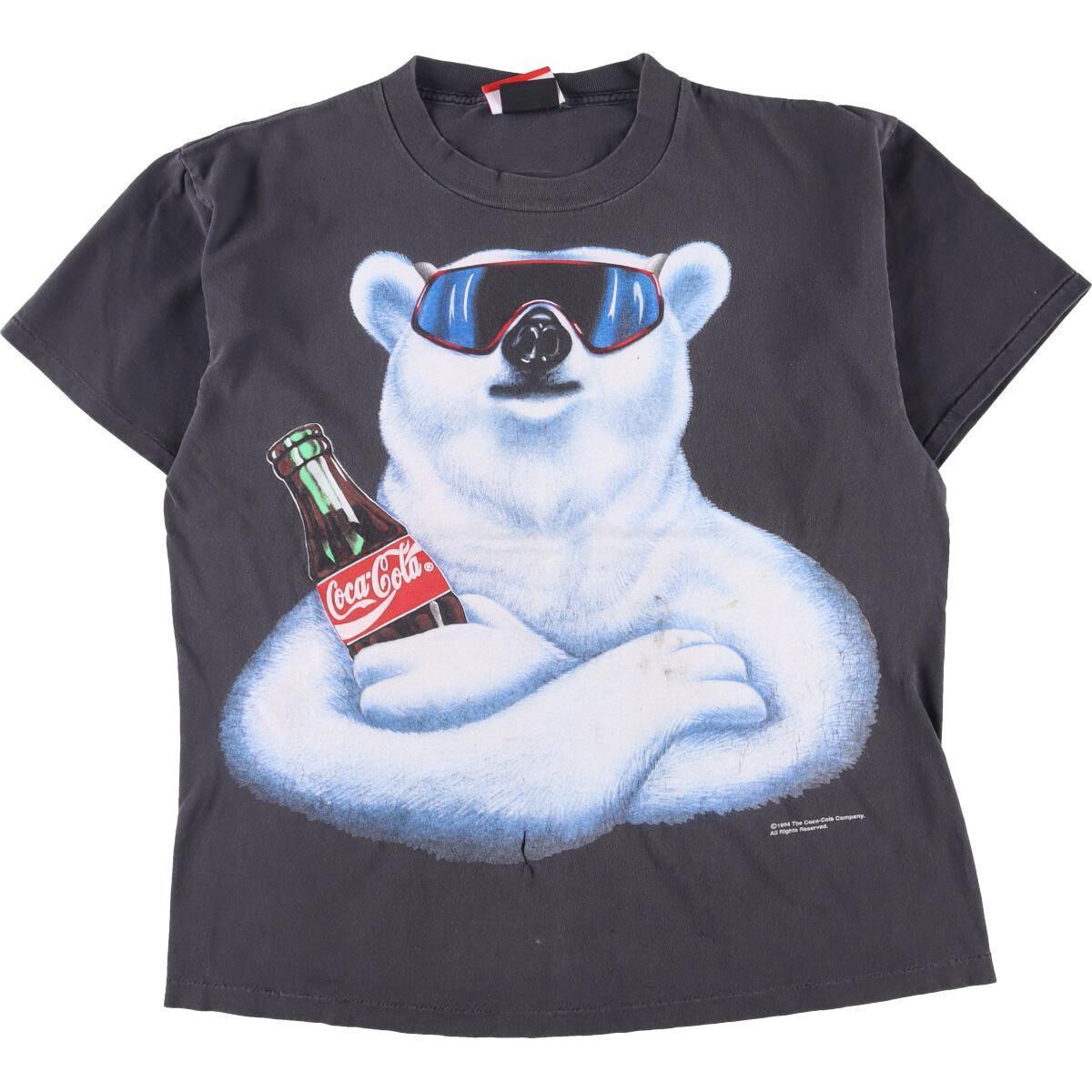 古着 90年代 Coke COCA-COLA コカコーラ×ポーラーベア アドバタイジングTシャツ USA製 メンズL ヴィンテージ /eaa256339 【LP2311】_画像1