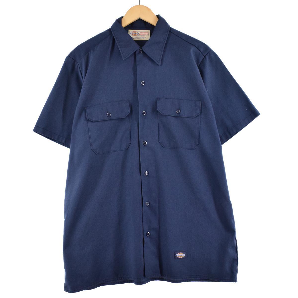 古着 90年代 ディッキーズ Dickies 半袖 ワークシャツ USA製 メンズL ヴィンテージ /eaa258530 【LP2311】_画像1