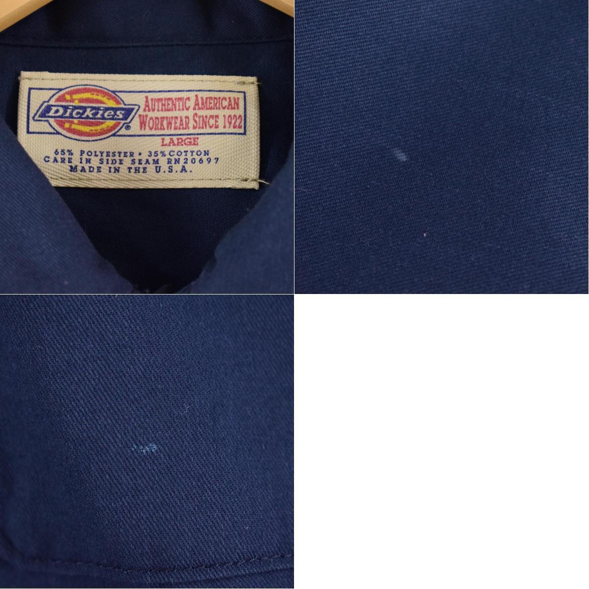 古着 90年代 ディッキーズ Dickies 半袖 ワークシャツ USA製 メンズL ヴィンテージ /eaa258530 【LP2311】_画像3