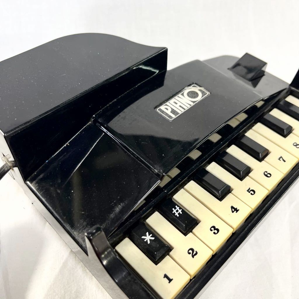 昭和レトロ ピアノ型 電話 置き型電話 レトロ インテリア レトロ雑貨 現状販売品 [OTFM-216_画像4