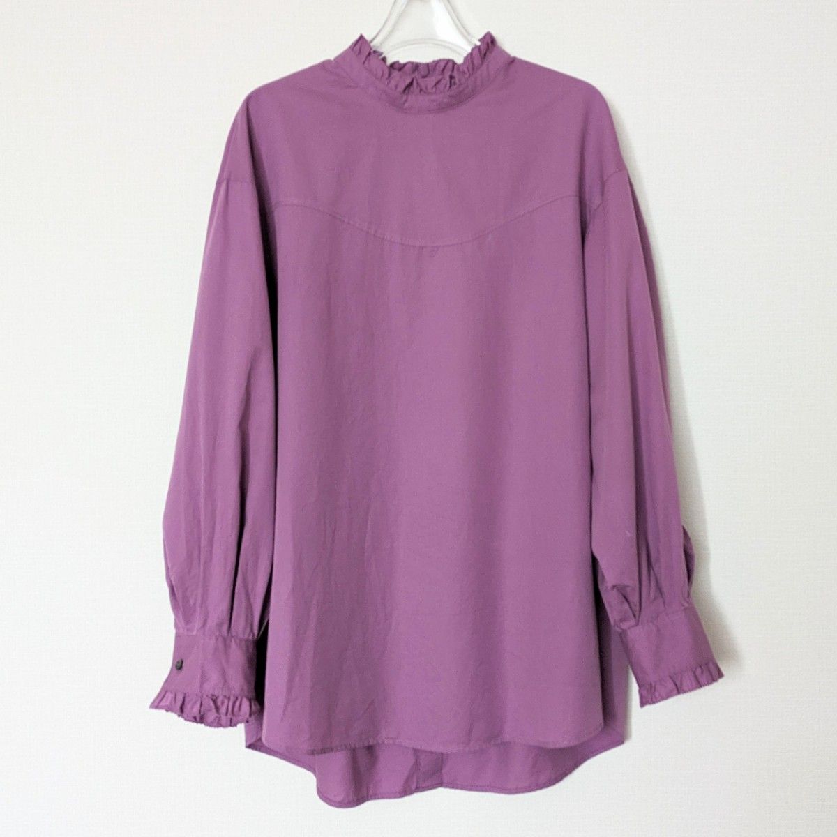 UNITED ARROWS グリーンレーベル フリルネックブラウス スタンド UNITED ARROWS グリーンレーベル フリルネックブラウス スタンド