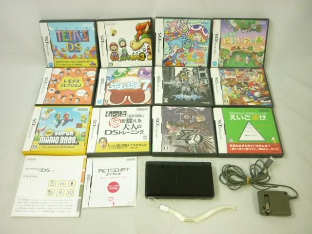 【同梱可】中古品 ゲーム ニンテンドーDS 本体 DS Lite USG-001 ブラック 動作品 ソフト トモダチコレクション 等 グ_画像1