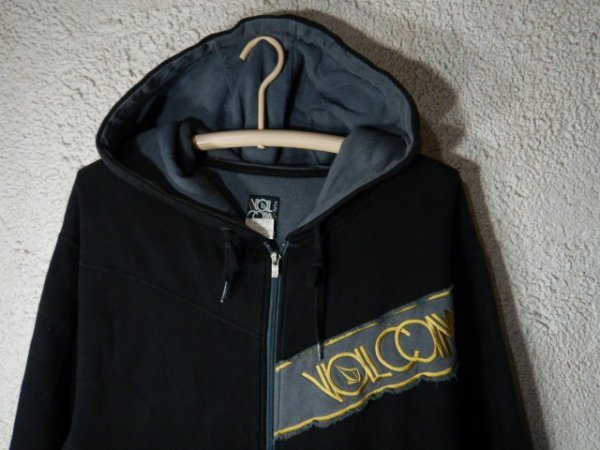 ｎ8489 VOLCOM ボルコム ジップ スウェット パーカー フーディ 厚手め 人気 ストリートの画像2