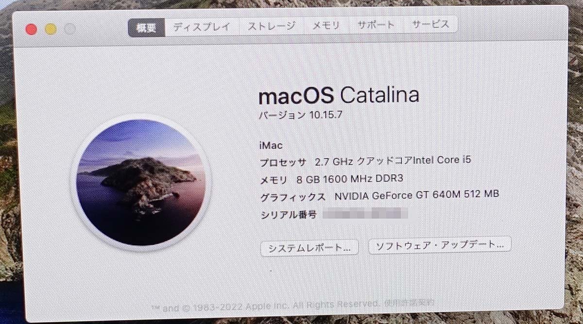 おまけ付 21.5インチ OS Catalina Apple iMac Late 2012 A1418/Core i5 2.7GHz/メモリ8GB/HDD1TB/一体型 PC アップル マック S111704K_画像7