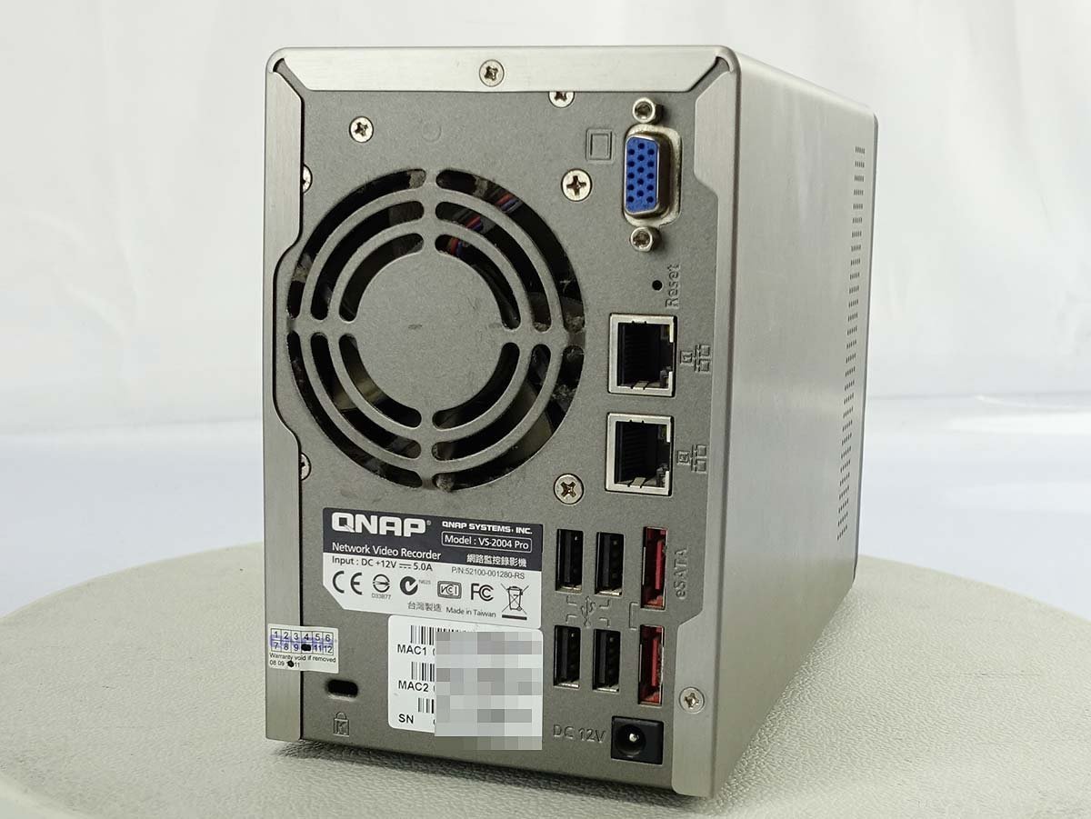 通電確認 HDD 1TB×2 QNAP VioStor VS-2004 Pro ネットワーク ビデオレコーダー ハードディスク パソコン PC ストレージ S112205_画像3
