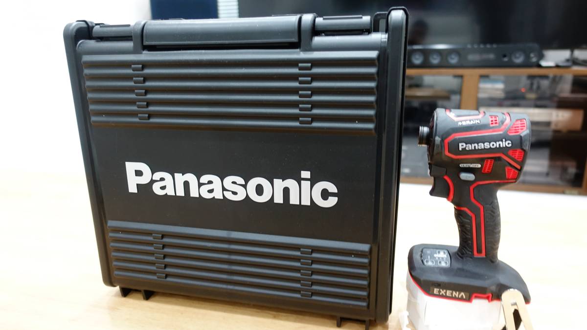 １円スタート　パナソニック インパクトドライバー EZ1PD1 EXENA Panasonic 18V 本体とケースと取説セット レッド_画像2