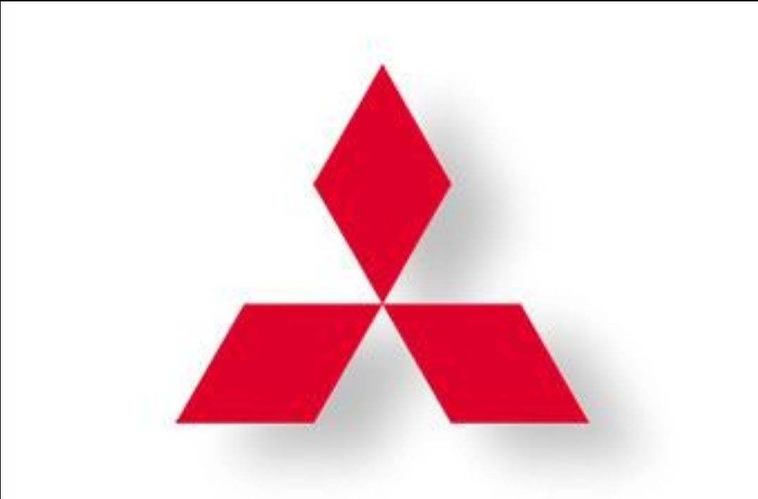三菱エンブレム　ステッカー　赤ラメ　菱形×3枚　大