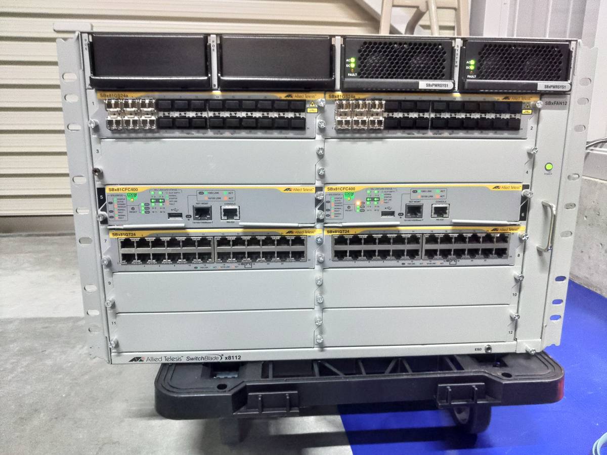 AT-SBx8112 electrification & operation verification ending chassis L3 switch 