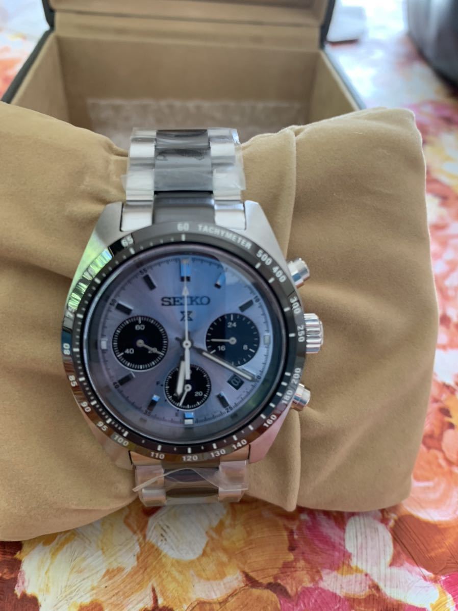 PROSPEX SPEEDTIMER ソーラークロノグラフ シルバー×グレーバンド