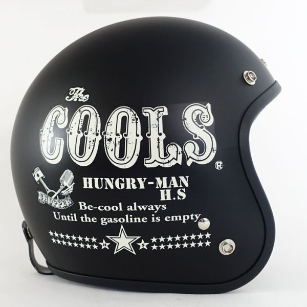 新品即決★HM-01M　COOLS ヘルメット　HUNGRYHUNGRY MAN　マットブラック　フリーサイズ_画像6