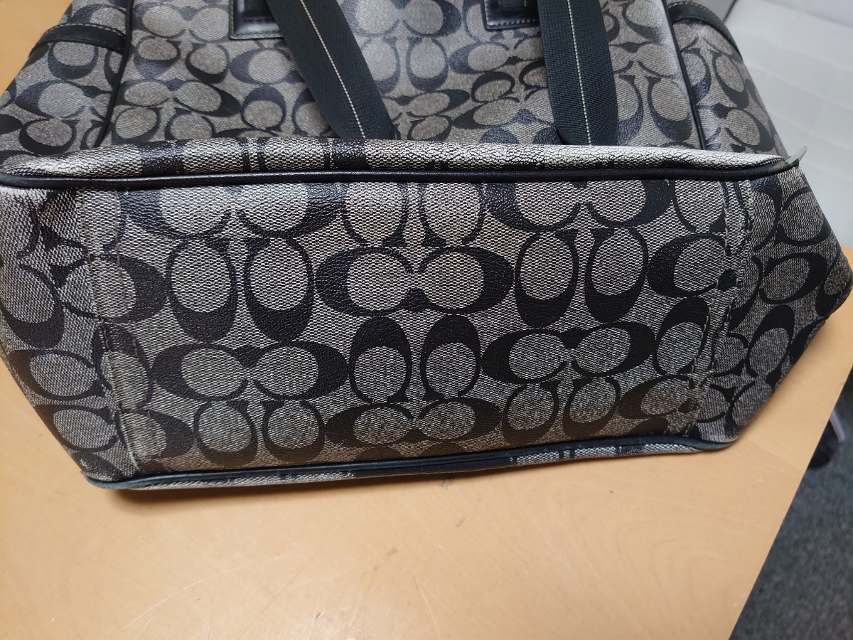 COACH シグネチャー レザーバッグ/トートバッグ/中古品_画像5