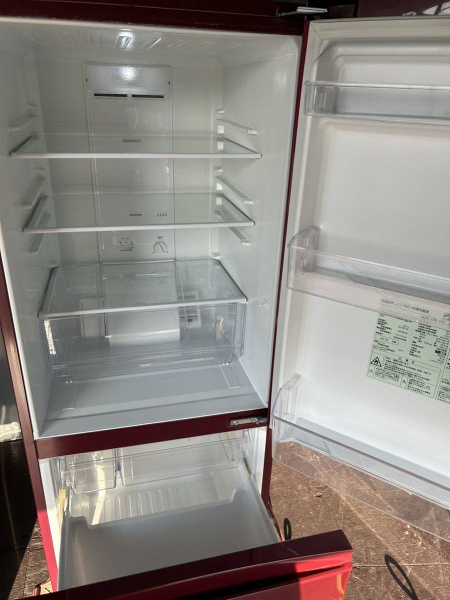 【2015年製】AQUA アクア 冷凍冷蔵庫 冷蔵庫2ドア AQR-18D（R）184L ご_画像2