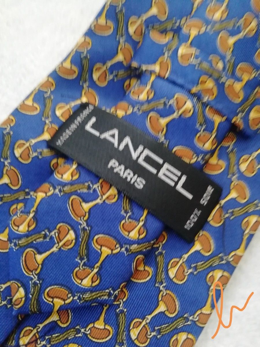 LANCEL ランセル　シルク　ネクタイ　絹　Made in France　実物は本当に素敵です