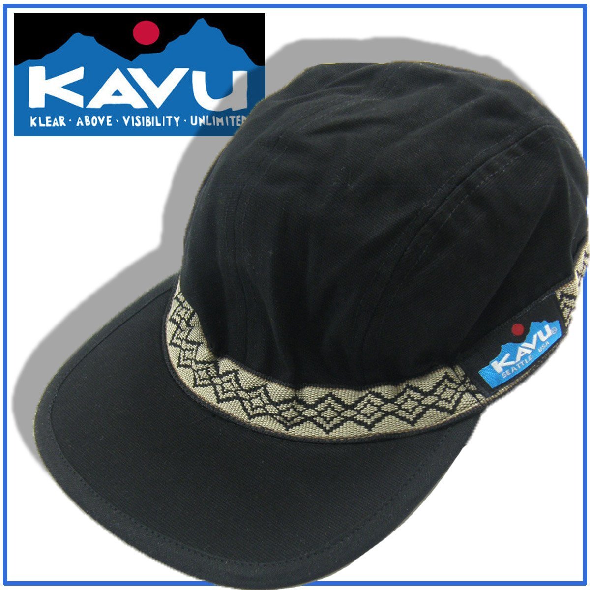 新品 KAVU カブー ex strap cap キャップ ★344288 フリーサイズ オールシーズン 綿100% ブラック 黒 帽子_画像1