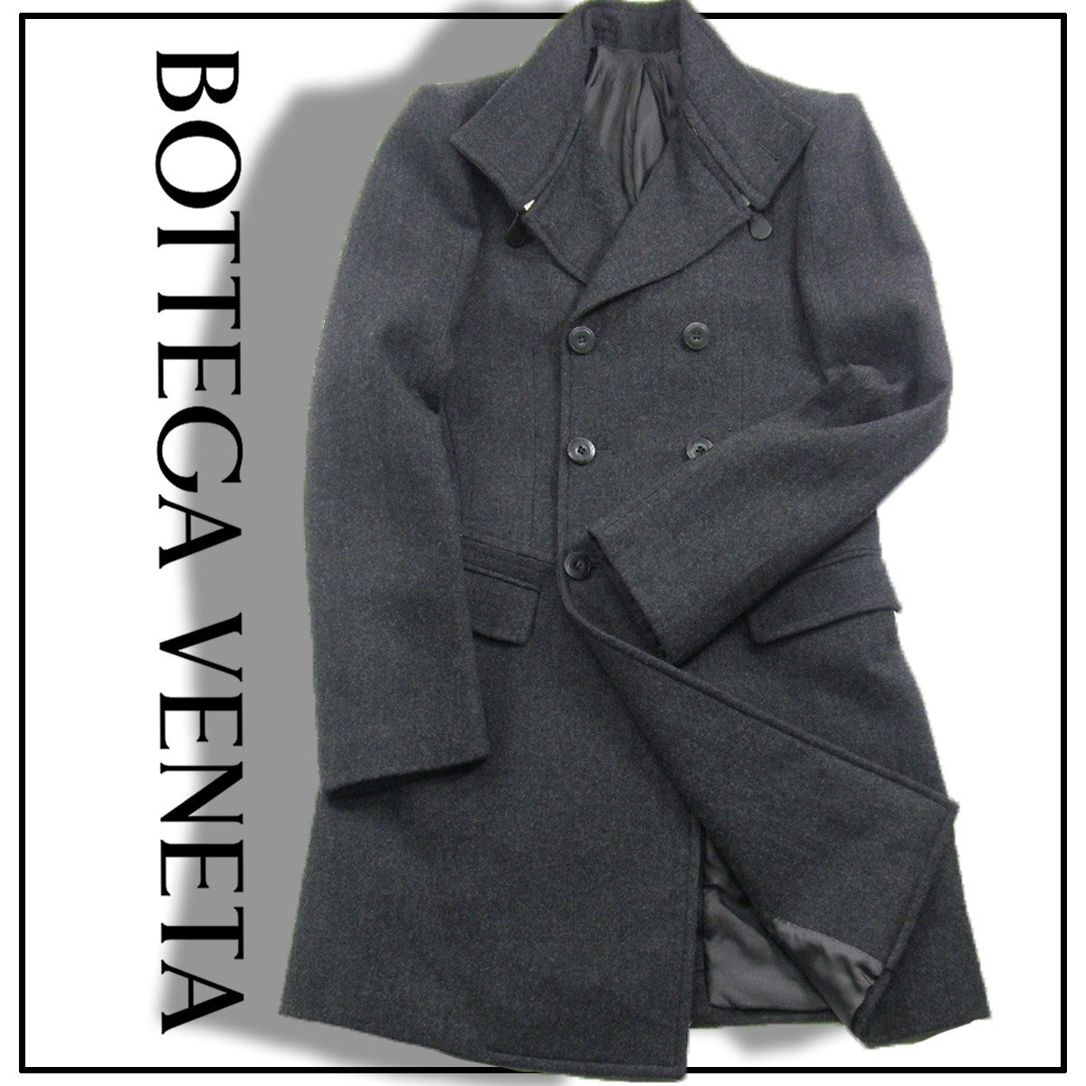 Новая Bottega Veneta Фиксированная цена 537 840 иен [итальянская кашемирная смесь] Bottega Veneta толстый пальто 44 осень / зима ★ 262731 Bottega veneta