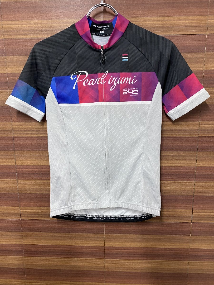 GE792 パールイズミ PEARL iZUMi 半袖 サイクルジャージ グレー M ※ほつれあり_画像1