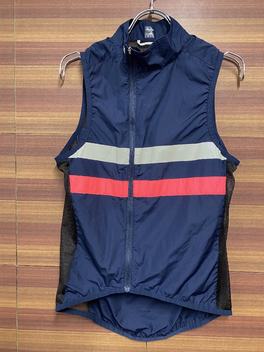 HH610 ラファ RAPHA BREVET GILET サイクルベスト ジレ XS 紺_画像1