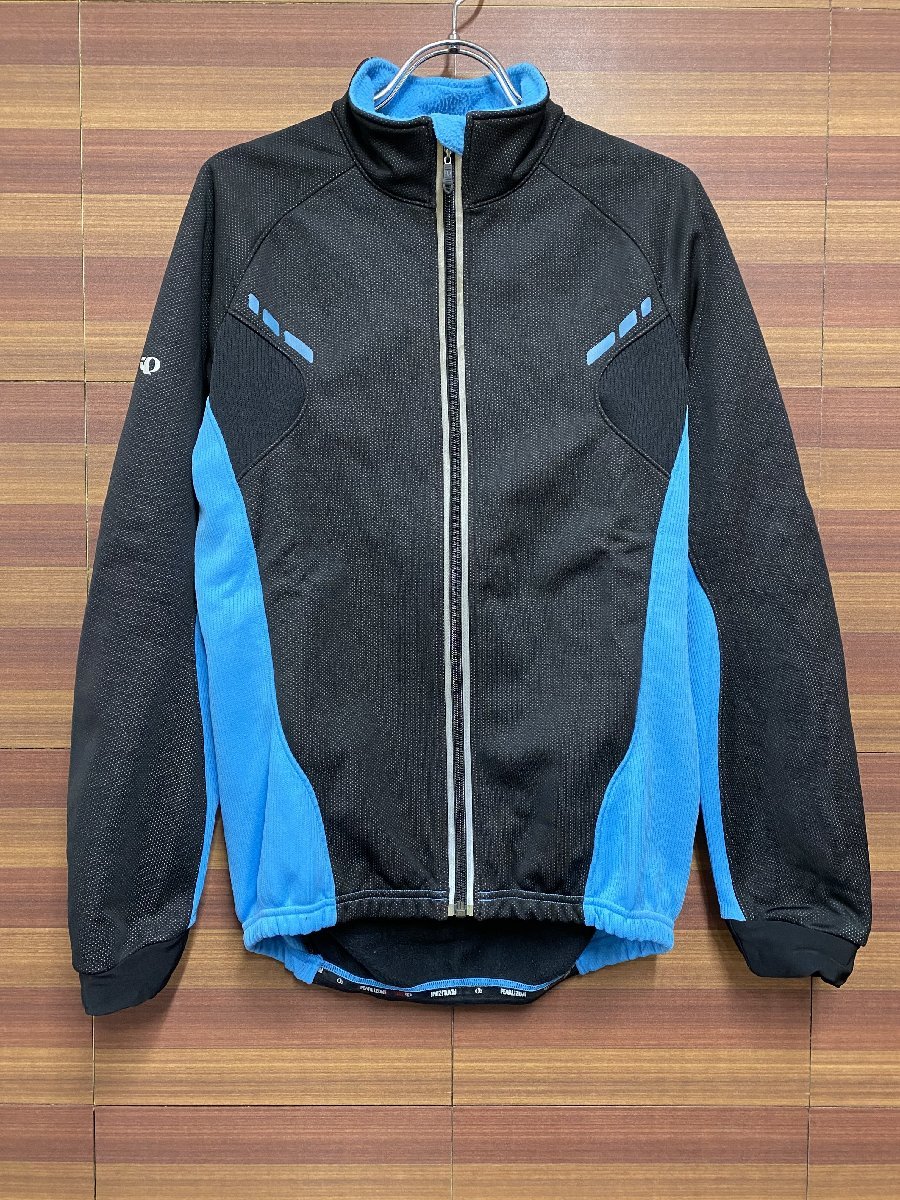 HJ575 パールイズミ PEARLiZUMi ウィンドブレーク 裏起毛 サイクルジャケット 黒青 M_画像1