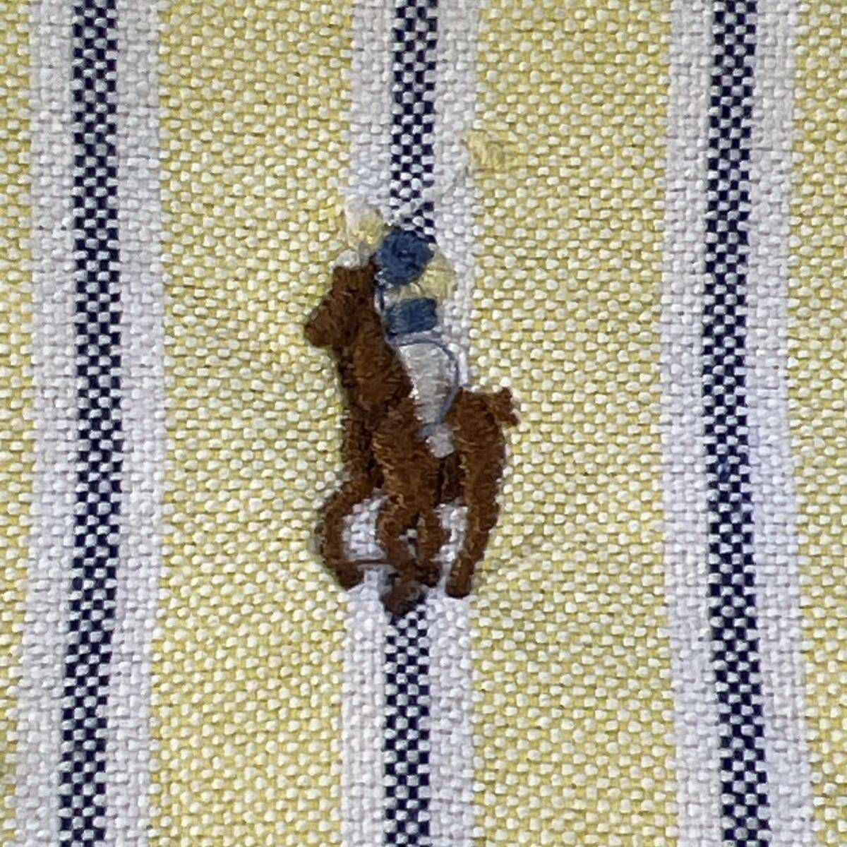 Ralph Lauren ラルフローレン　ボタンダウン 長袖シャツ ストライプ　ポニーロゴ刺繍　キッズ　子供服　サイズＬ(16/18)_画像3