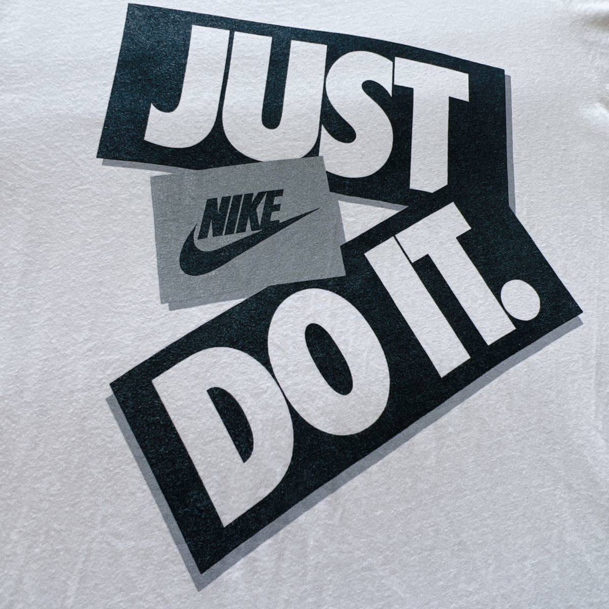 NIKEナイキ 半袖Tシャツ just do it ビッグロゴプリント 白 サイズMの画像2