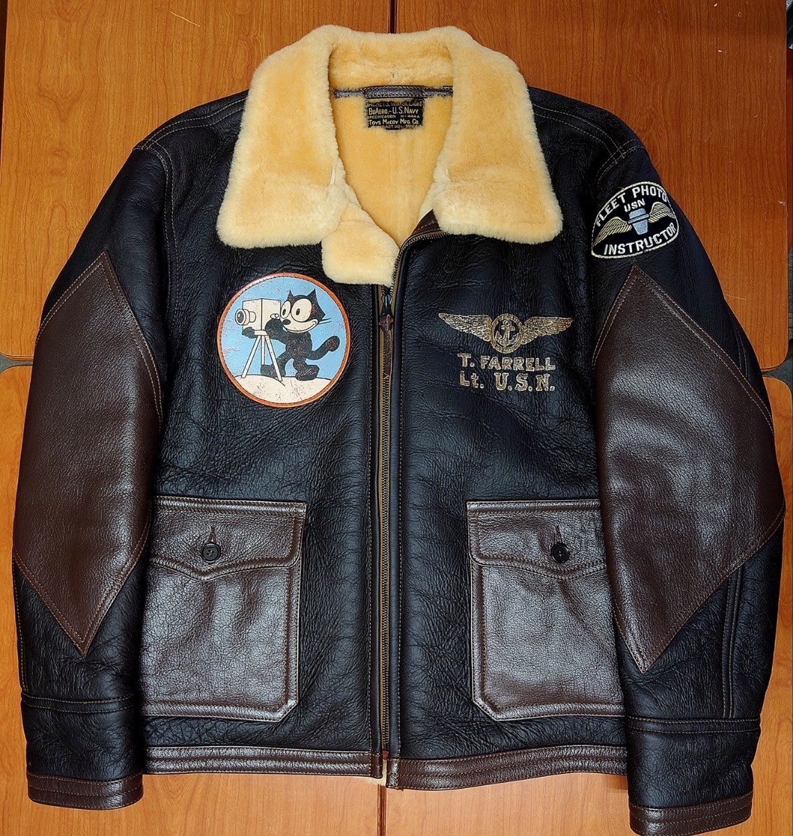 【希少美品】M444A FELIX THE CAT トイズマッコイ BuAERO U.S. NAVY TOYS McCOY JACKETS Winter LIGHT フィリックス・ザ・キャット 海軍_画像1