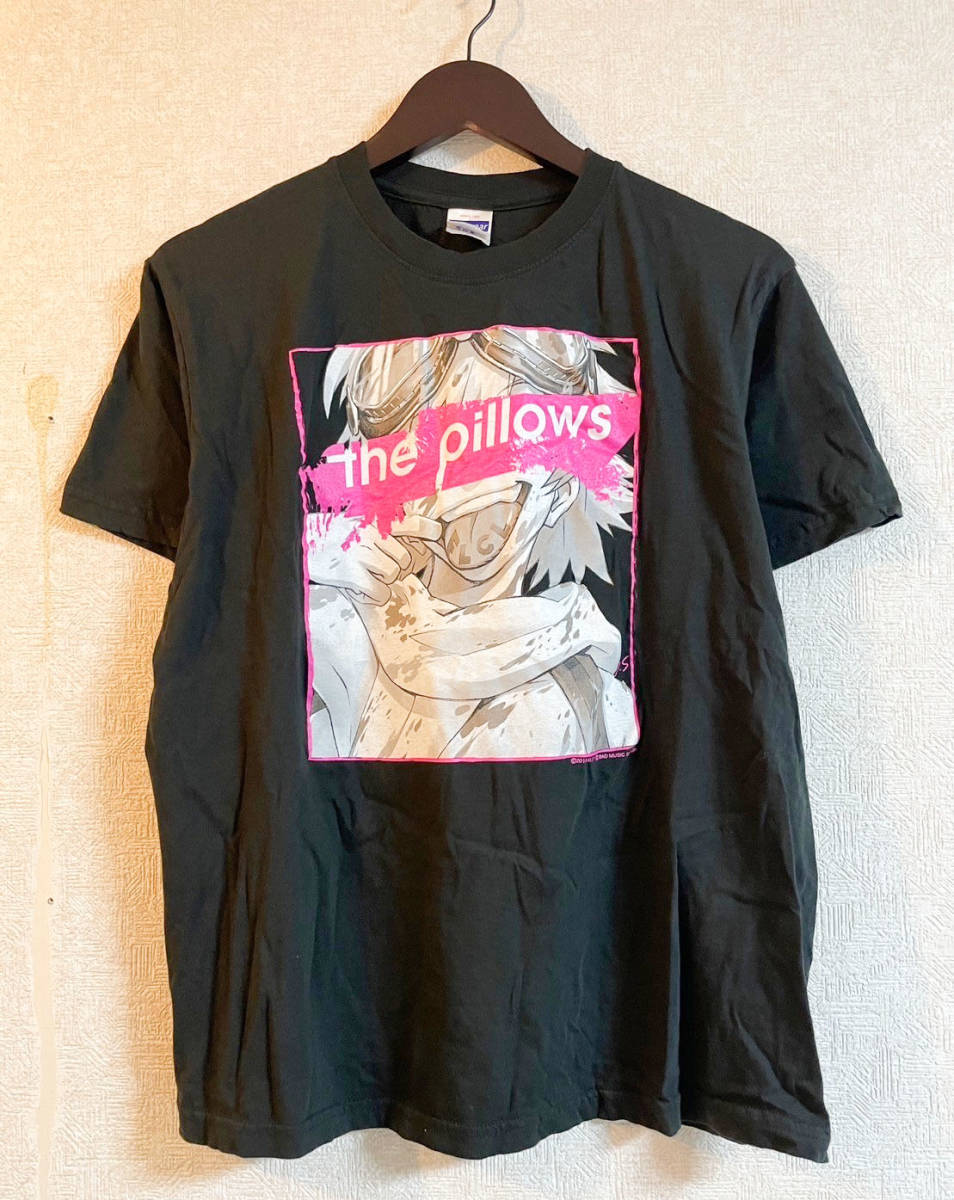 the pillows×フリクリ Tシャツ　FLCL　ピロウズ　コラボ　アニメ　GAINAX　ロック　バンド　ブラック　Lサイズ_画像1