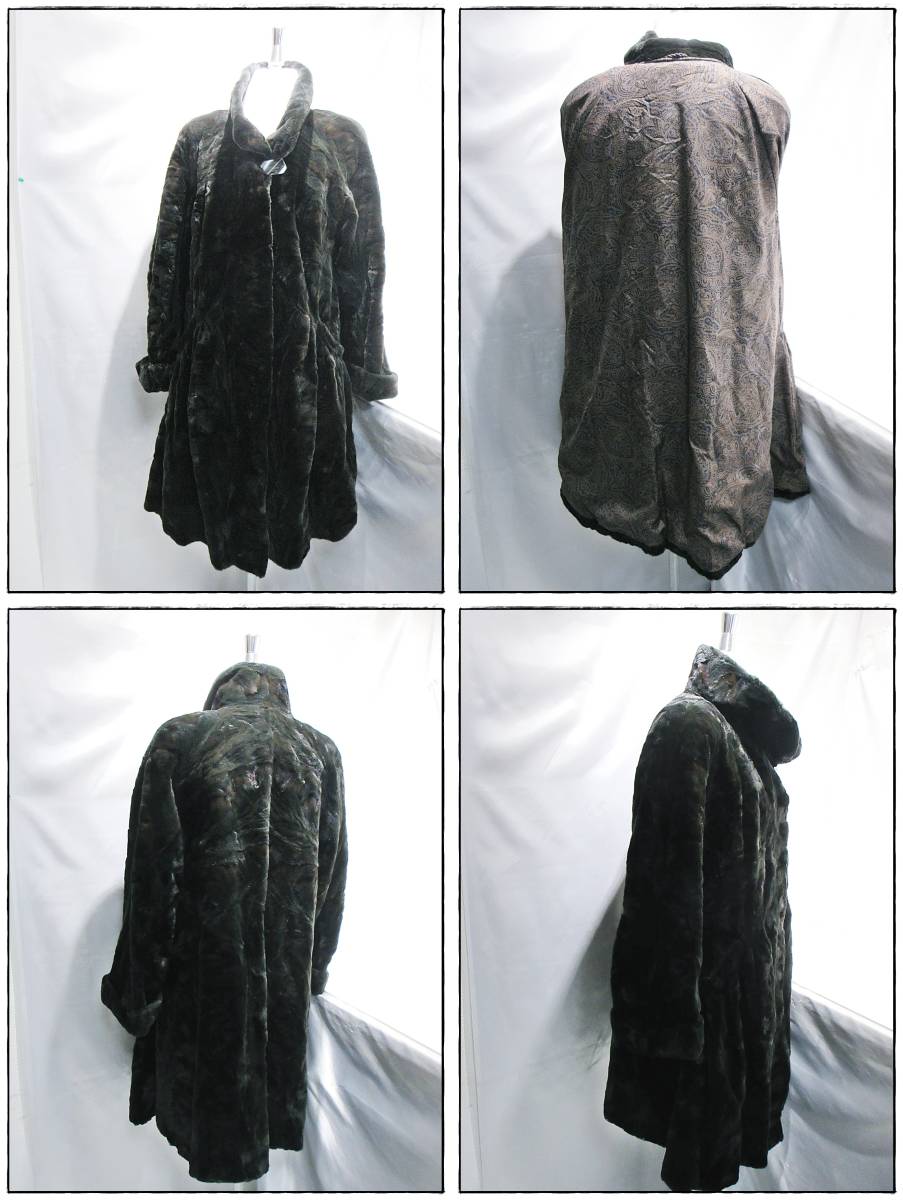 レディース コート ファッションコート ブラック 着丈約79cm_画像1