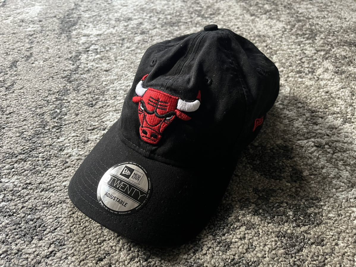 NEW ERA ニューエラ × CHICAGO BULLS ブルズ NBA フリーサイズ ブラック キャップ 帽子 メンズ_画像1