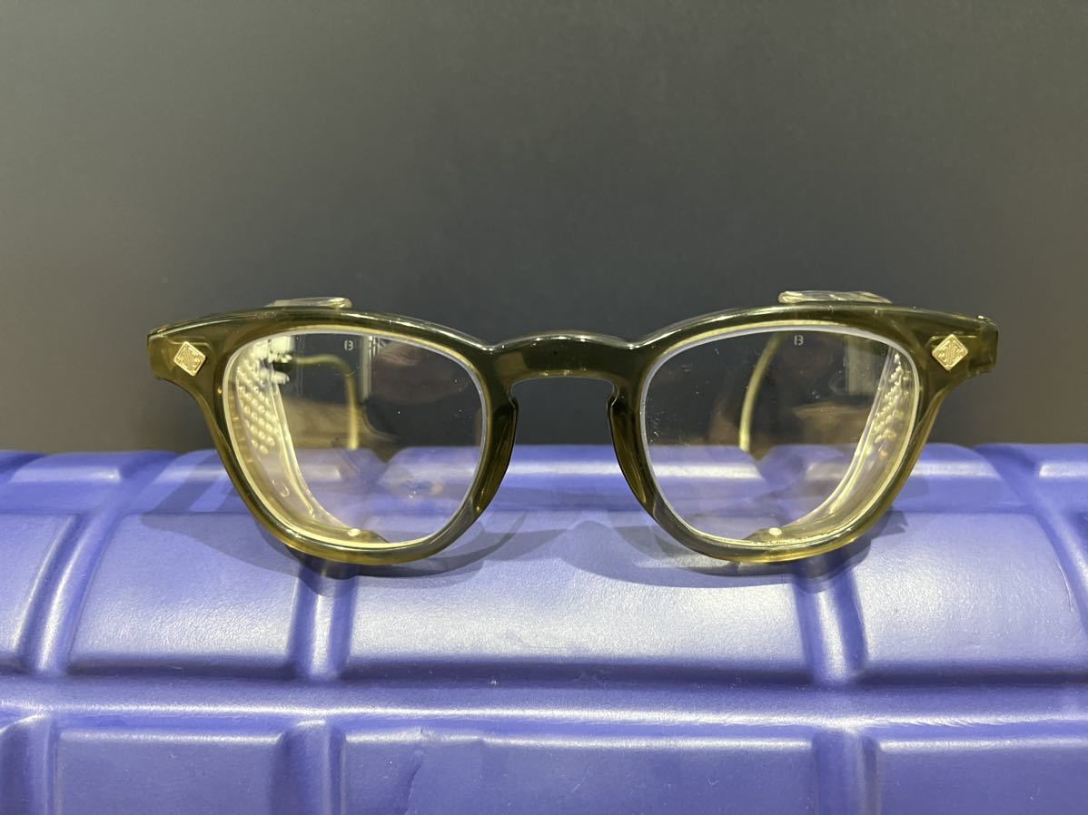 当時物 希少 70s 80s BOUTON USA USA製 vintage 眼鏡 サングラス 米軍 セーフティ ソフトミラーレンズ　ビンテージ バイカー グリーン