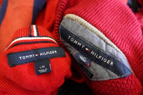 KNT-BN8 トミーヒルフィガー TOMMY HILFIGER コットンニットセーターMIX 厚手￥1～ビンテージUS古着卸大量セット業者まとめ売り_画像2