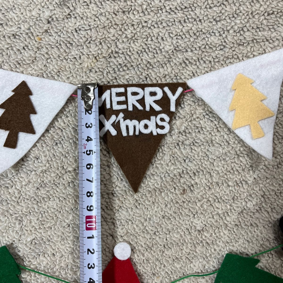 ガーランド クリスマス サンタ 雪だるま フェルト ハンドメイド ガーランド クリスマス サンタ 雪だるま フェルト ハンドメイド