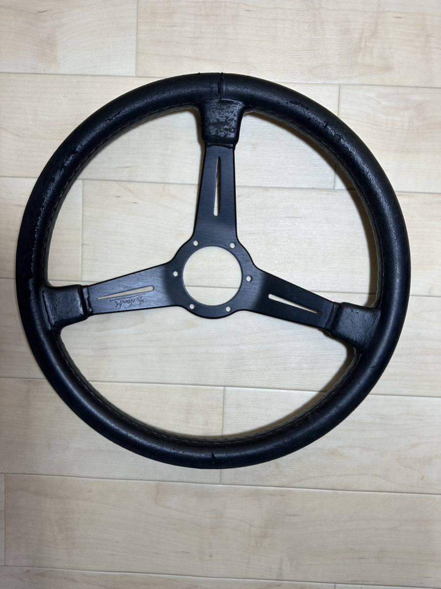 [ secondhand goods ]NARDI Nardi leather made steering gear regular goods that time thing 