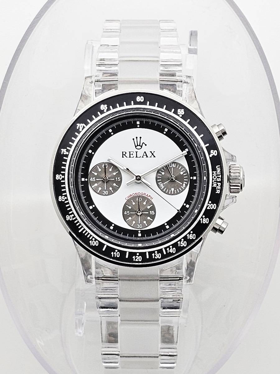 リラックス 王冠ロゴ ヴィンテージ腕時計 世界で最も人気のポール・ニューマン腕時計 白文字盤 世田谷ベース 所ジョージ D6_画像2