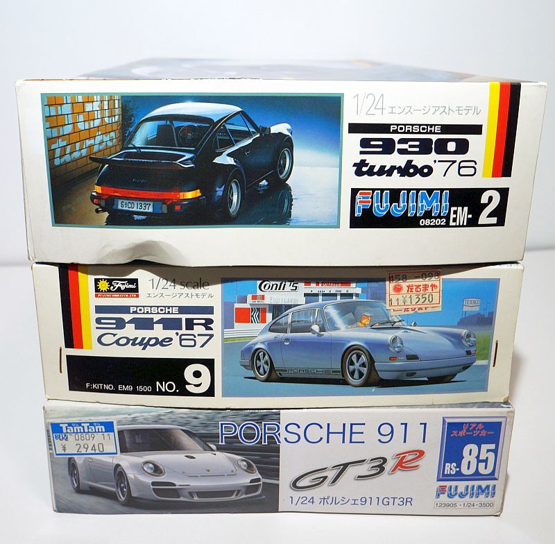 フジミ 1/24 ポルシェ エンスージアストモデル 911R クーペ / 930 ターボ '76 リアルスポーツカー 911GT3R セット プラモデル_画像2