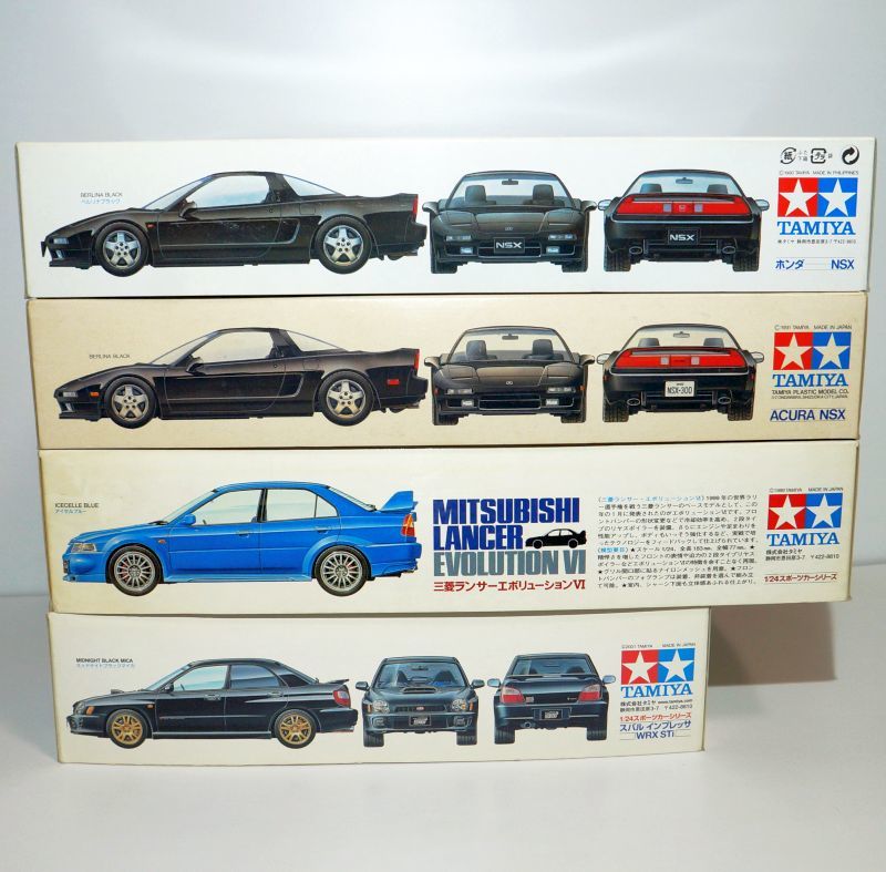 タミヤ スポーツカーシリーズ 1/24 100 ホンダ NSX 101 アキュラ NSX 213 ランエボⅥ 231 インプレッサ WRX STi セット プラモデル_画像4